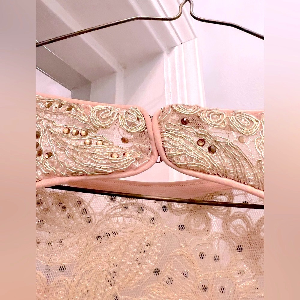 Clarisse bateau mermaid gold sequin size 4 evening gown - Picture 11 of 15